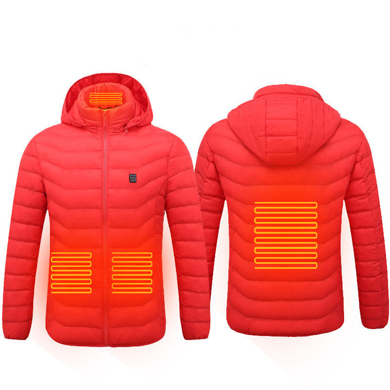 Men's heated jacket coat with USB electric heating Zone Red 4