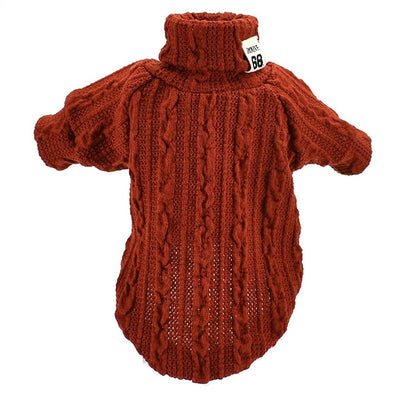 Stylish and warm dog turtleneck sweater