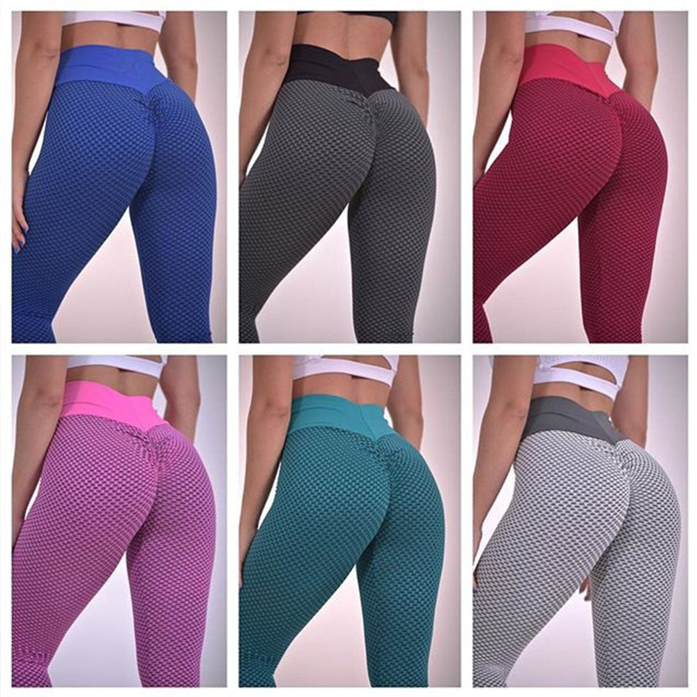 Women's hip-lifting yoga pants with sculpting design