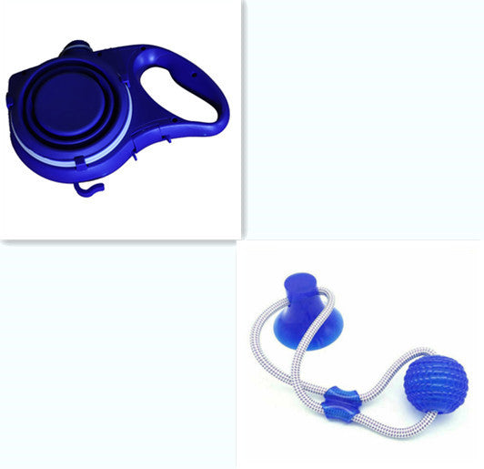 Pet leash with water bottle holder and rope