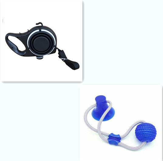 Pet leash with water bottle holder and rope