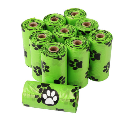 Biodegradable pet waste bags 10 rolls green