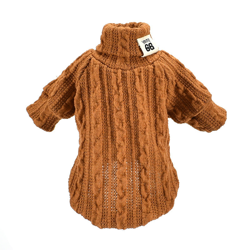 Stylish and warm dog turtleneck sweater