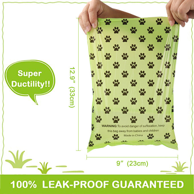 Biodegradable pet waste bags leak proof guarantee