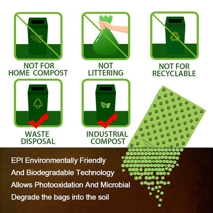 Biodegradable pet waste bags EPI Environmentally friendly