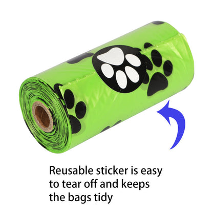 Biodegradable pet waste bags tear off sticker