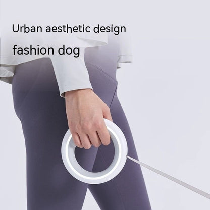 Hand-held retractable dog leash aesthetics design