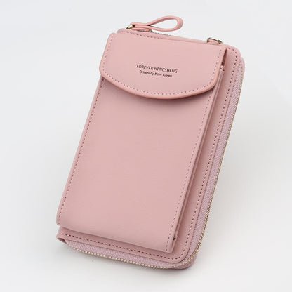 Large Capacity Ladies Wallet Dark Pink