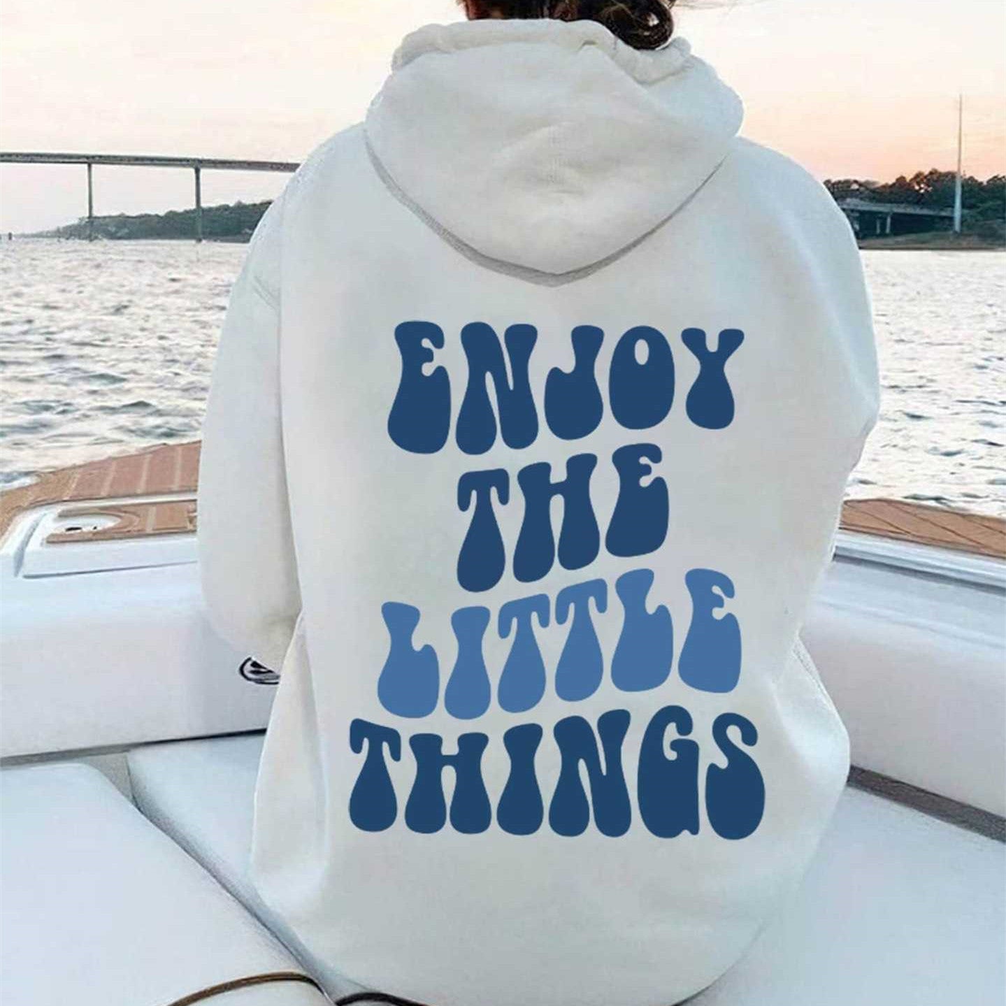 Oversized hoodie with bold back text