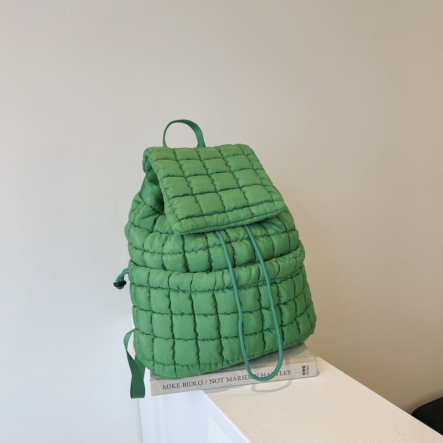 Stylish quilted backpack with candy colors