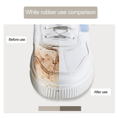 Leather and suede shoe cleaning eraser - white rubber use comparison