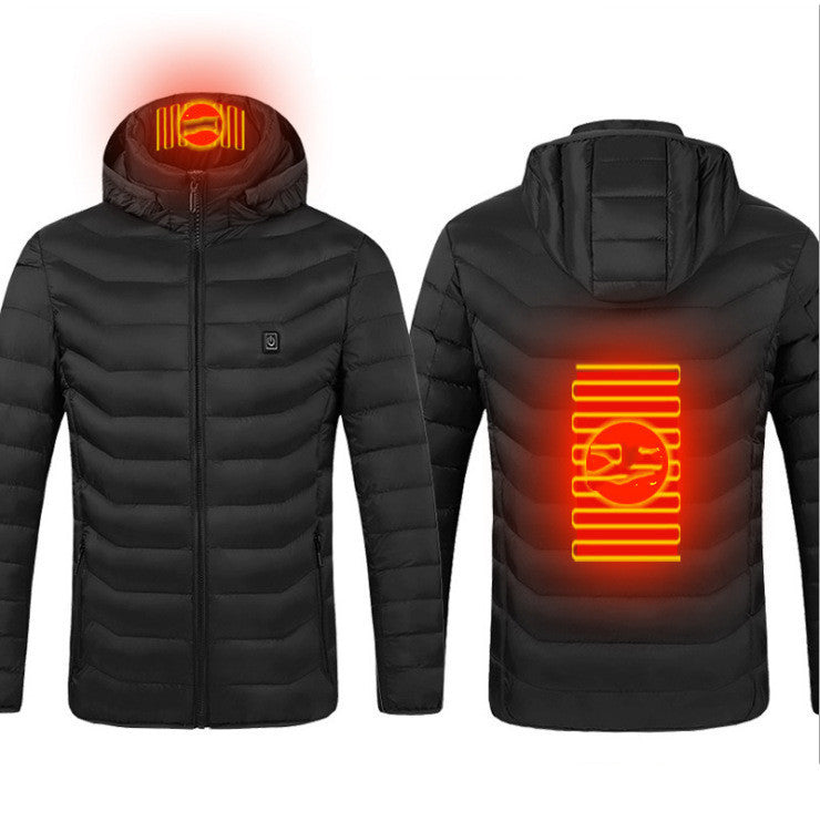 Men's heated jacket coat with USB electric heating Black Zone 2