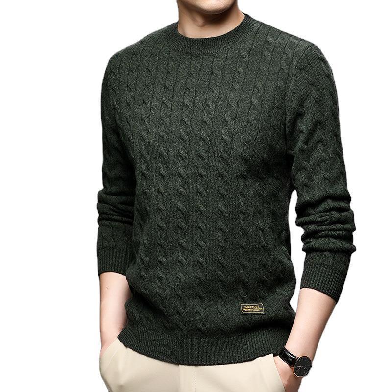 Stylish slim fit high neck sweater for men