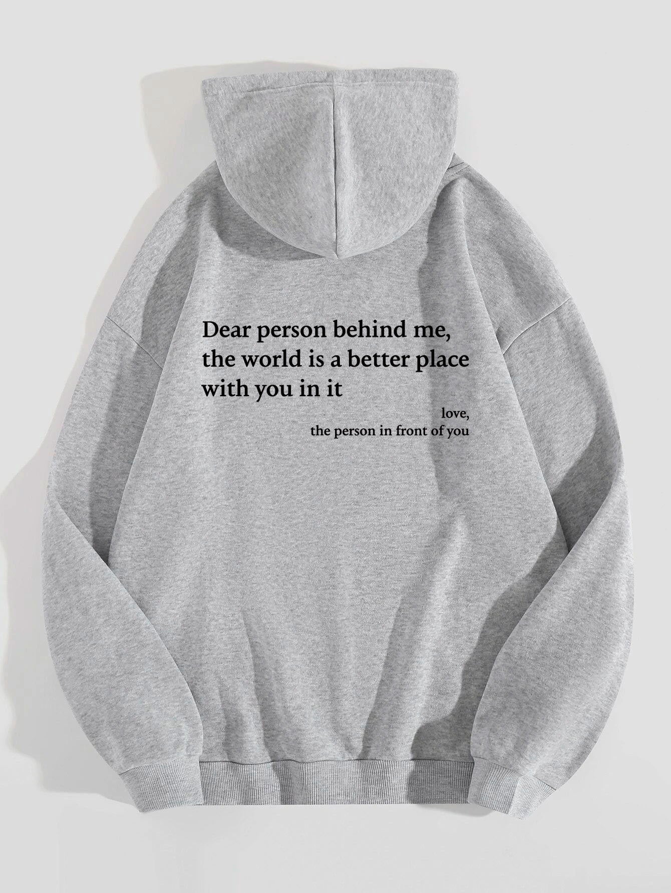 Unisex trendy hoodie with motivational quote