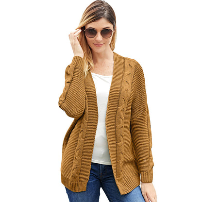 Cozy plus size ribbed knit cardigan sweater