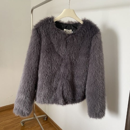 Solid color winter coat