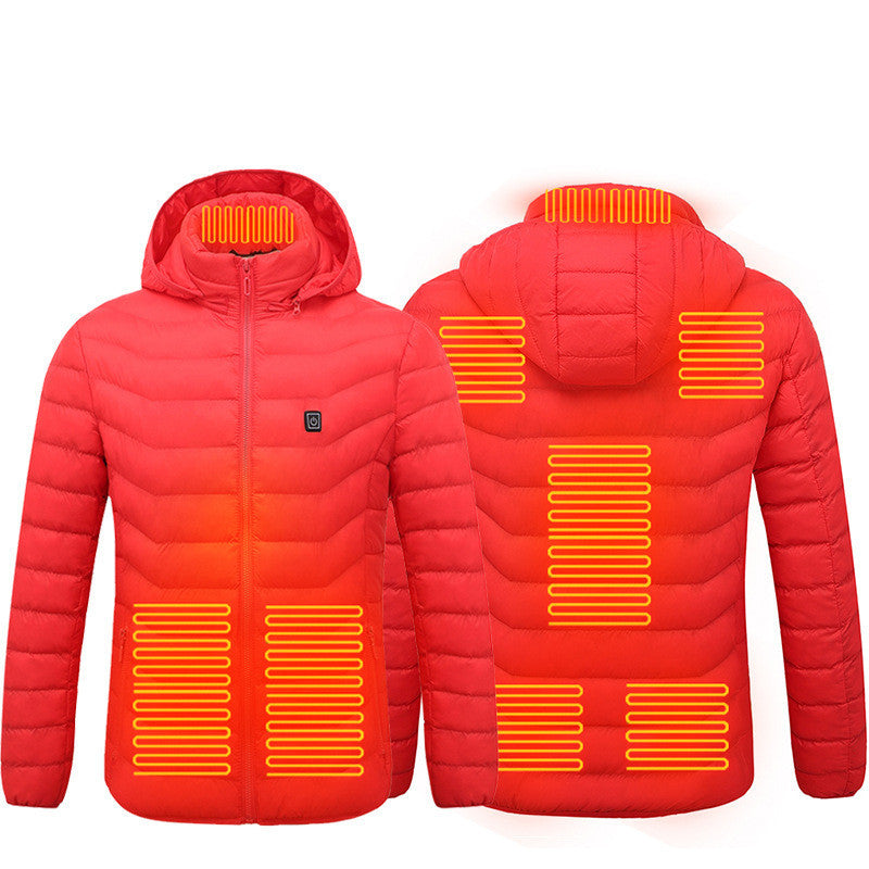 Men's heated jacket coat with USB electric heating Red Zone 8