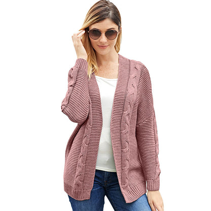 Cozy plus size ribbed knit cardigan sweater