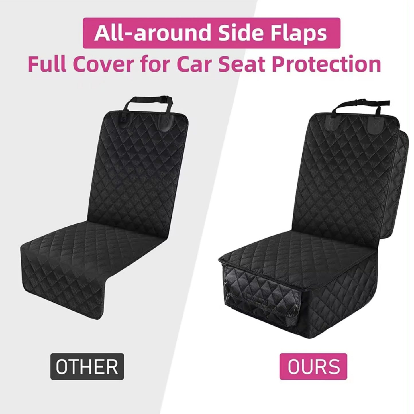 Scratch-proof and non-slip pet car seat protector