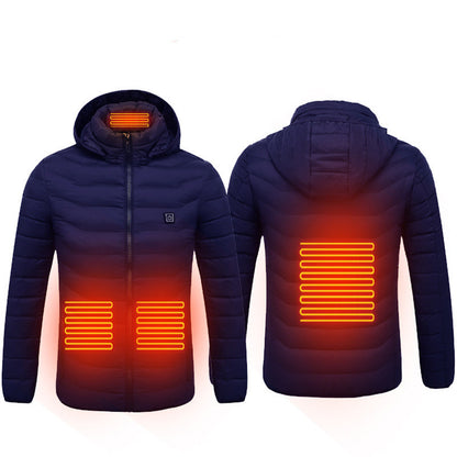 Men's heated jacket coat with USB electric heating Blue Zone 4