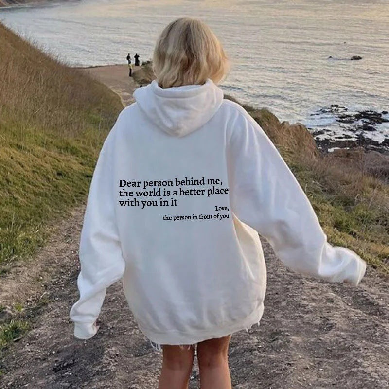 Unisex trendy hoodie with motivational quote