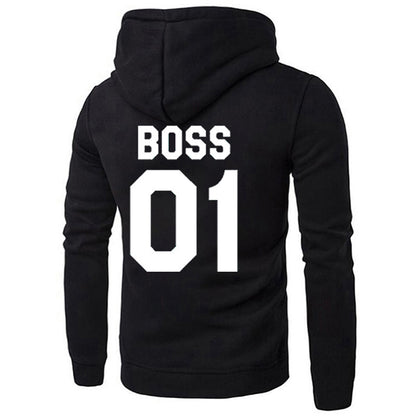 Matching couple hoodie casual sweater Boss 01 Back