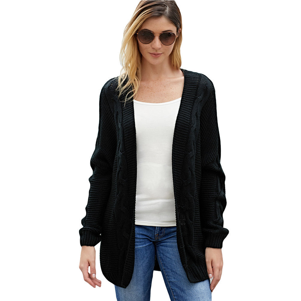 Cozy plus size ribbed knit cardigan sweater