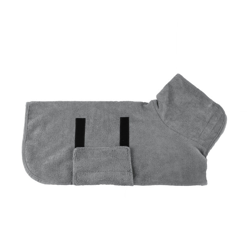 Bathrobe for dogs gray