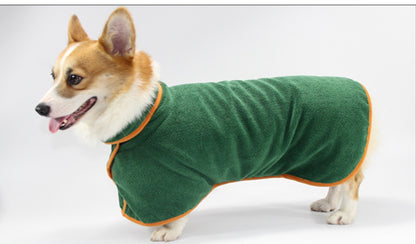 Bathrobe for dogs green