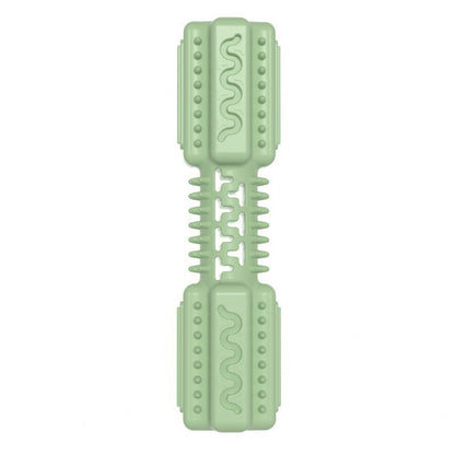 Durable bone-shaped dog chew toy avocado green