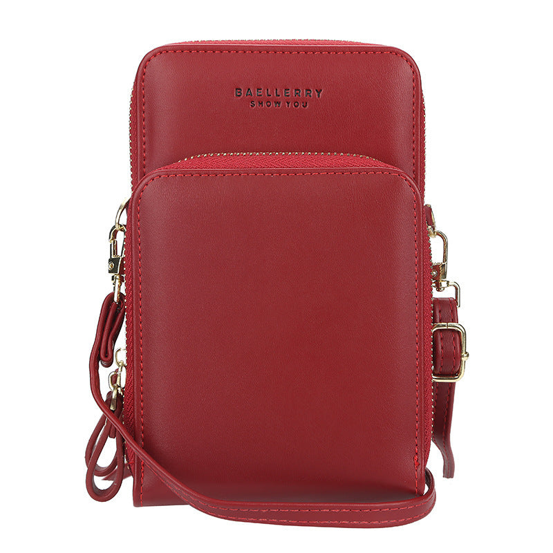 Fashion crossbody phone bag red