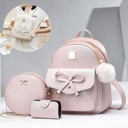 Fashionable 3-piece bag set for girls pink