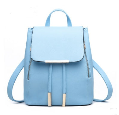 Korean style fashion backpack light blue