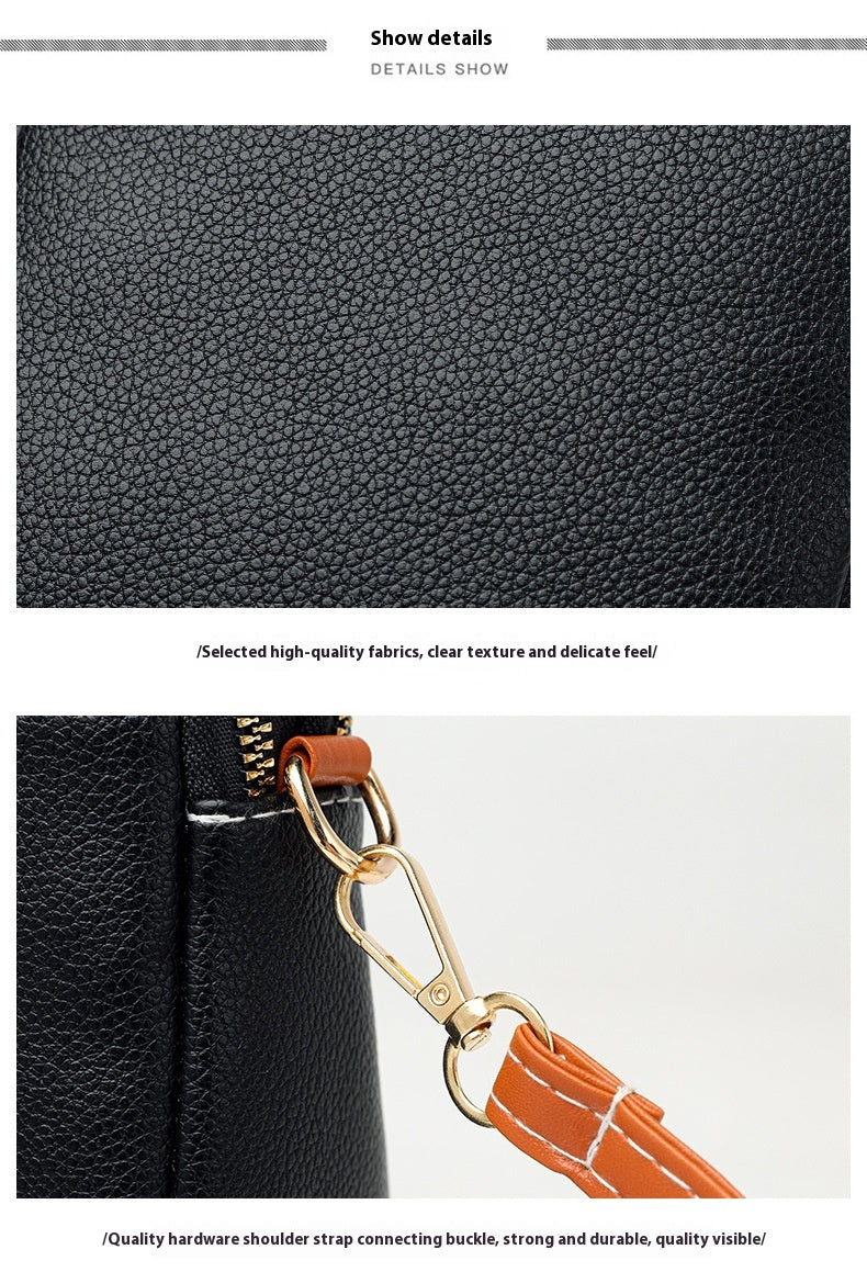 Leather stitching handbag detailed