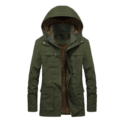 Men's velvet washed jacket army green