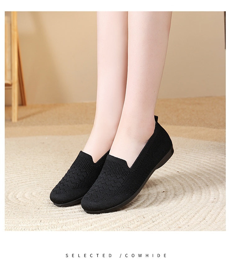 Women's casual slip-on shoes black