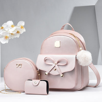 Young girl student bags pink