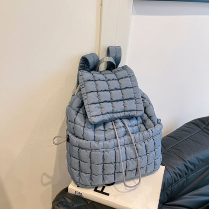 Fashionable candy color quilted backpack