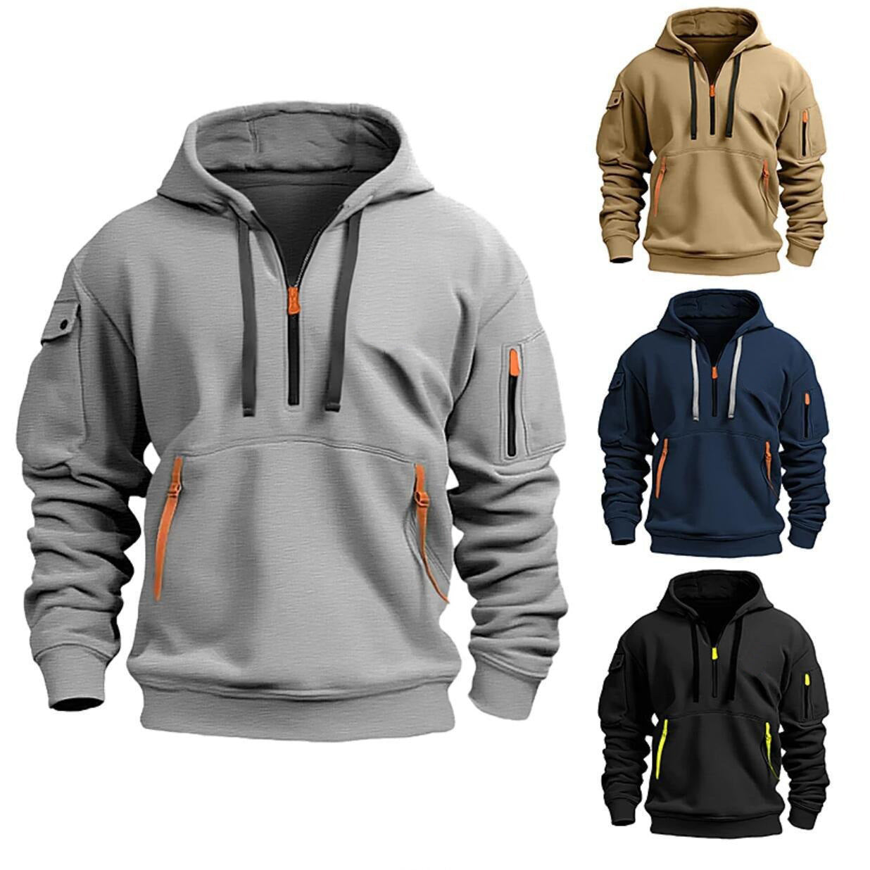 Cotton dropped shoulder hooded sweatshirt for men and women