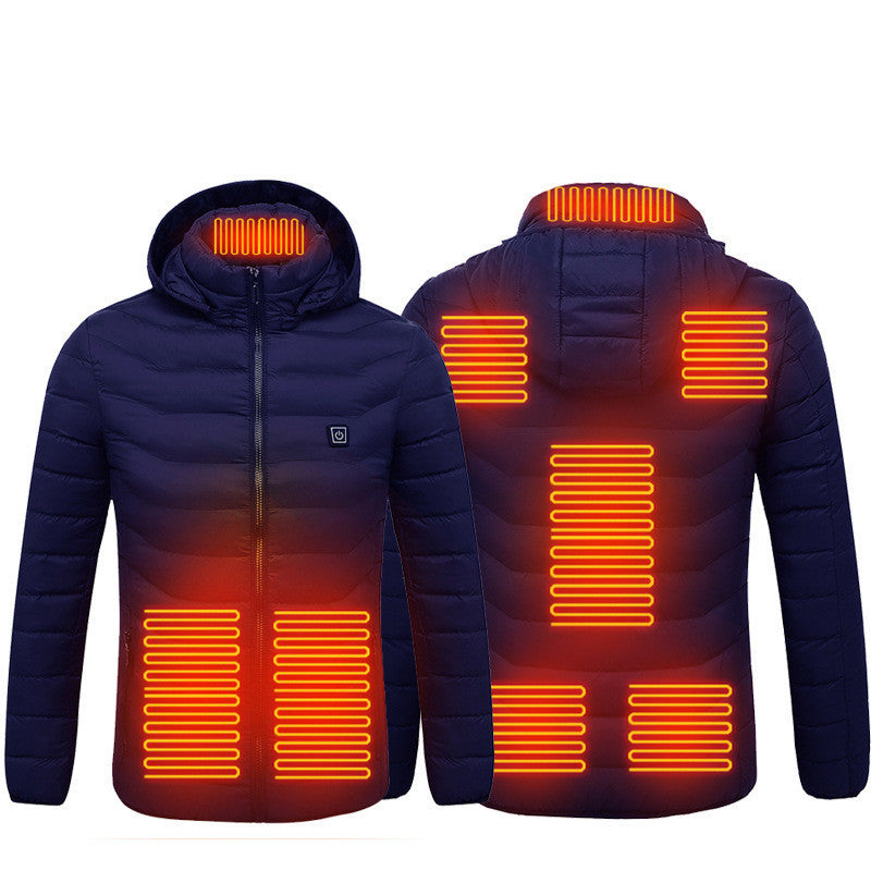 Men's heated jacket coat with USB electric heating Blue Zone 8