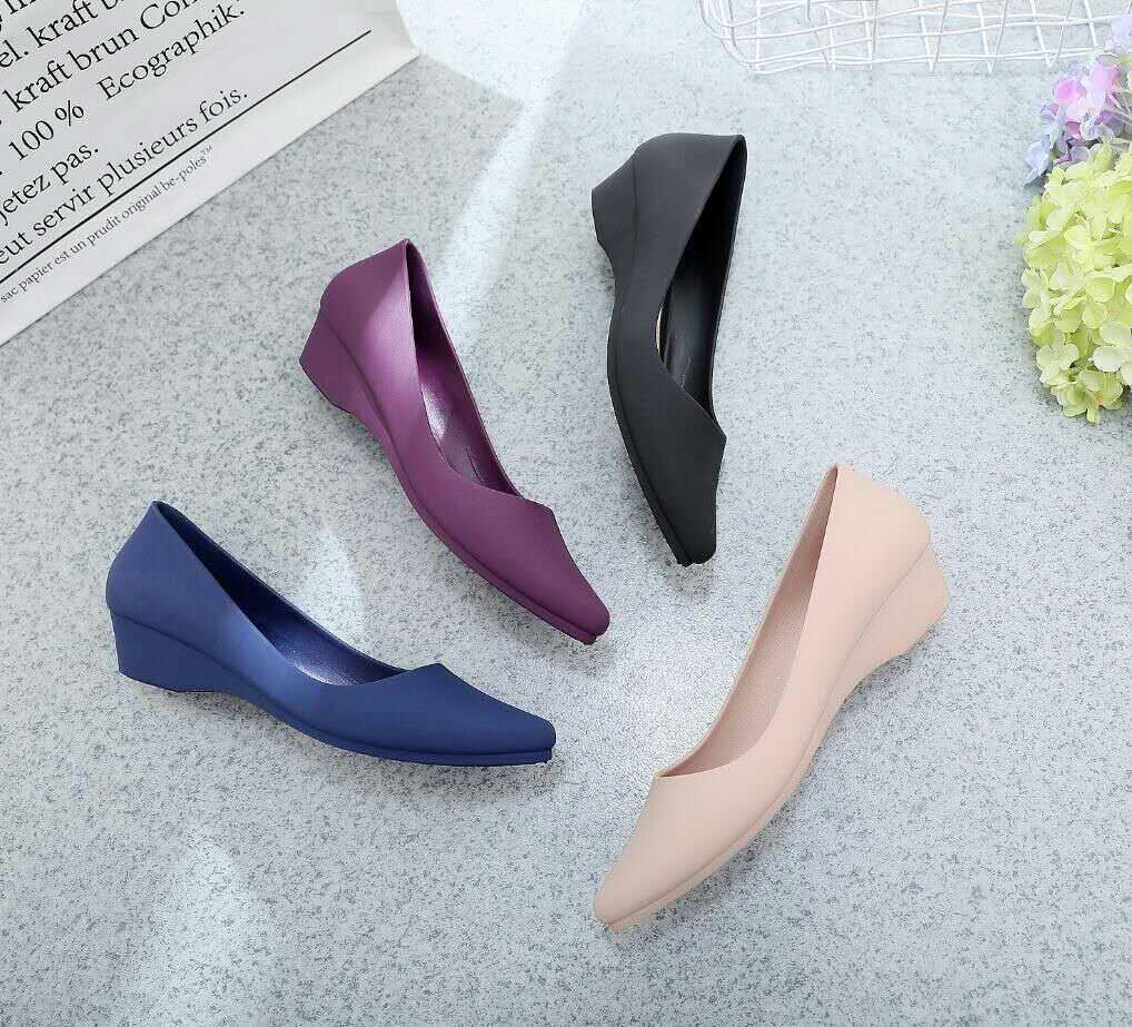 Stylish jelly wedge shoes for women