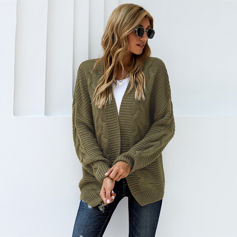 Cozy plus size ribbed knit cardigan sweater