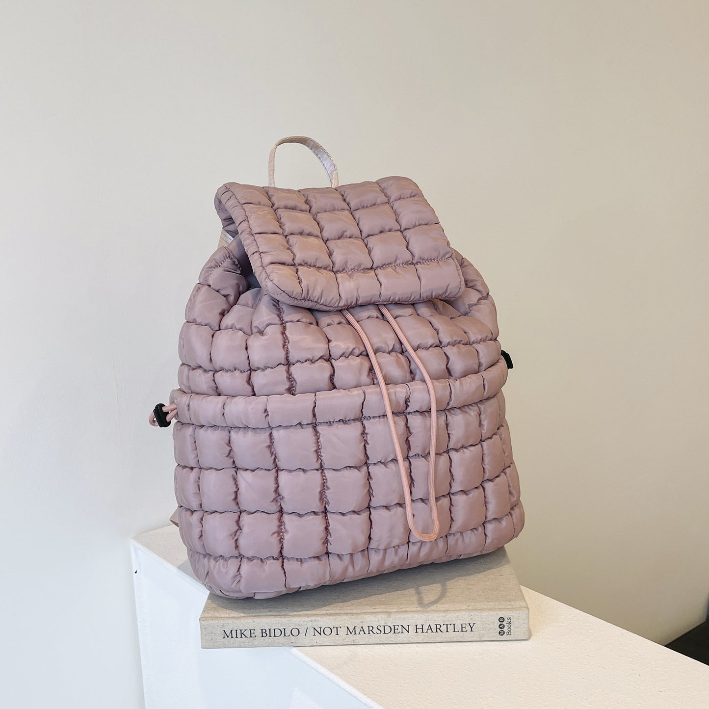 Stylish quilted backpack with candy colors