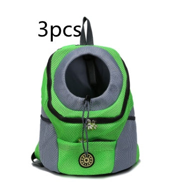 Breathable pet backpack for dogs green